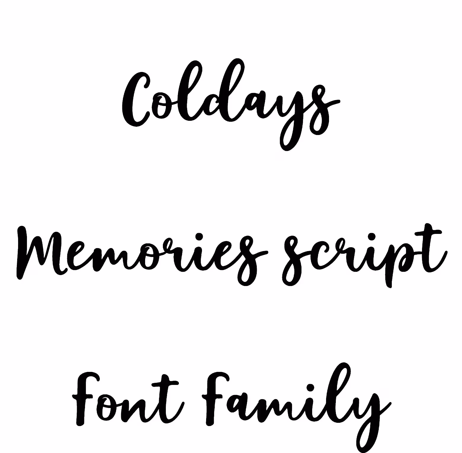 Coldays Memories script Font Family