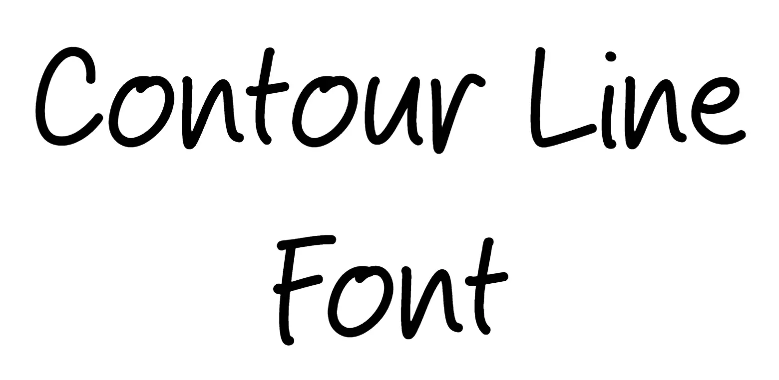Contour Line Font