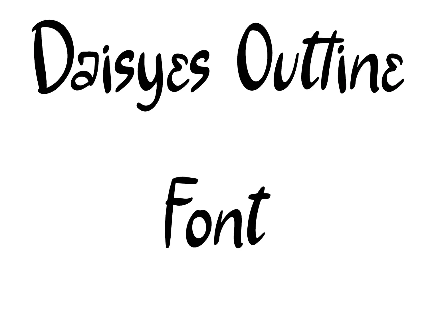 Daisyes Outline Font