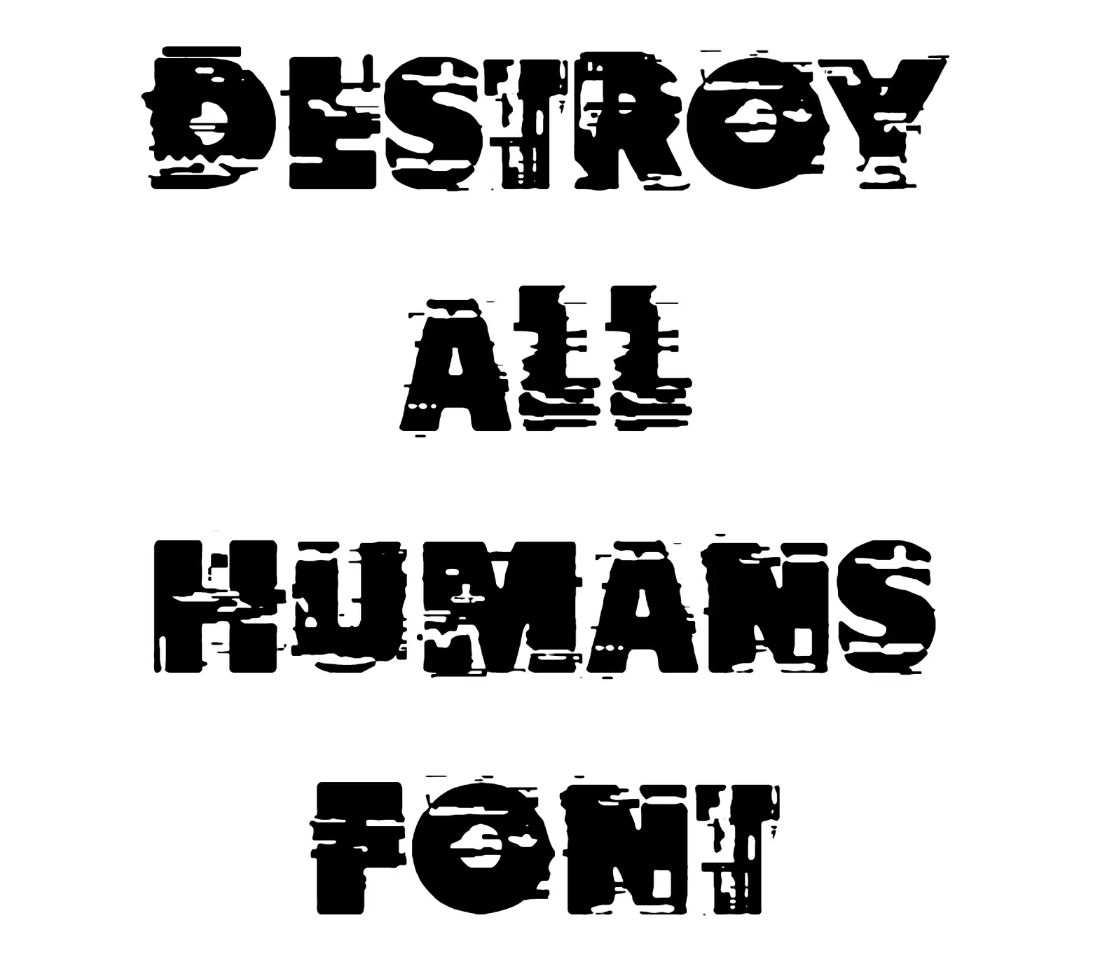 Destroy All Humans Font