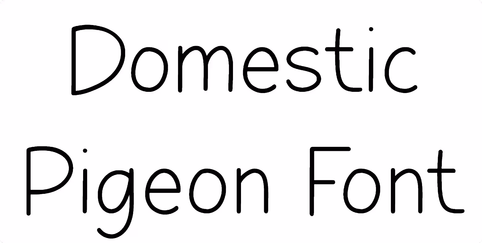 Domestic Pigeon Font