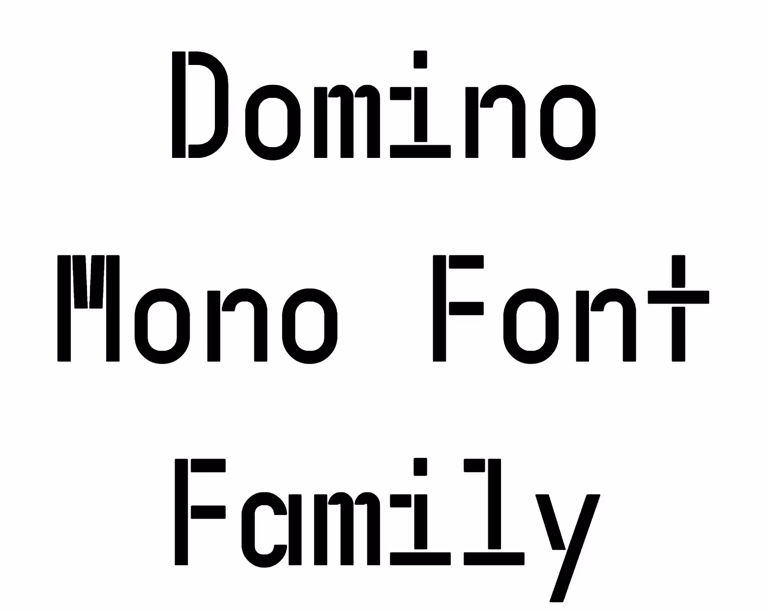 Domino Mono Font Family
