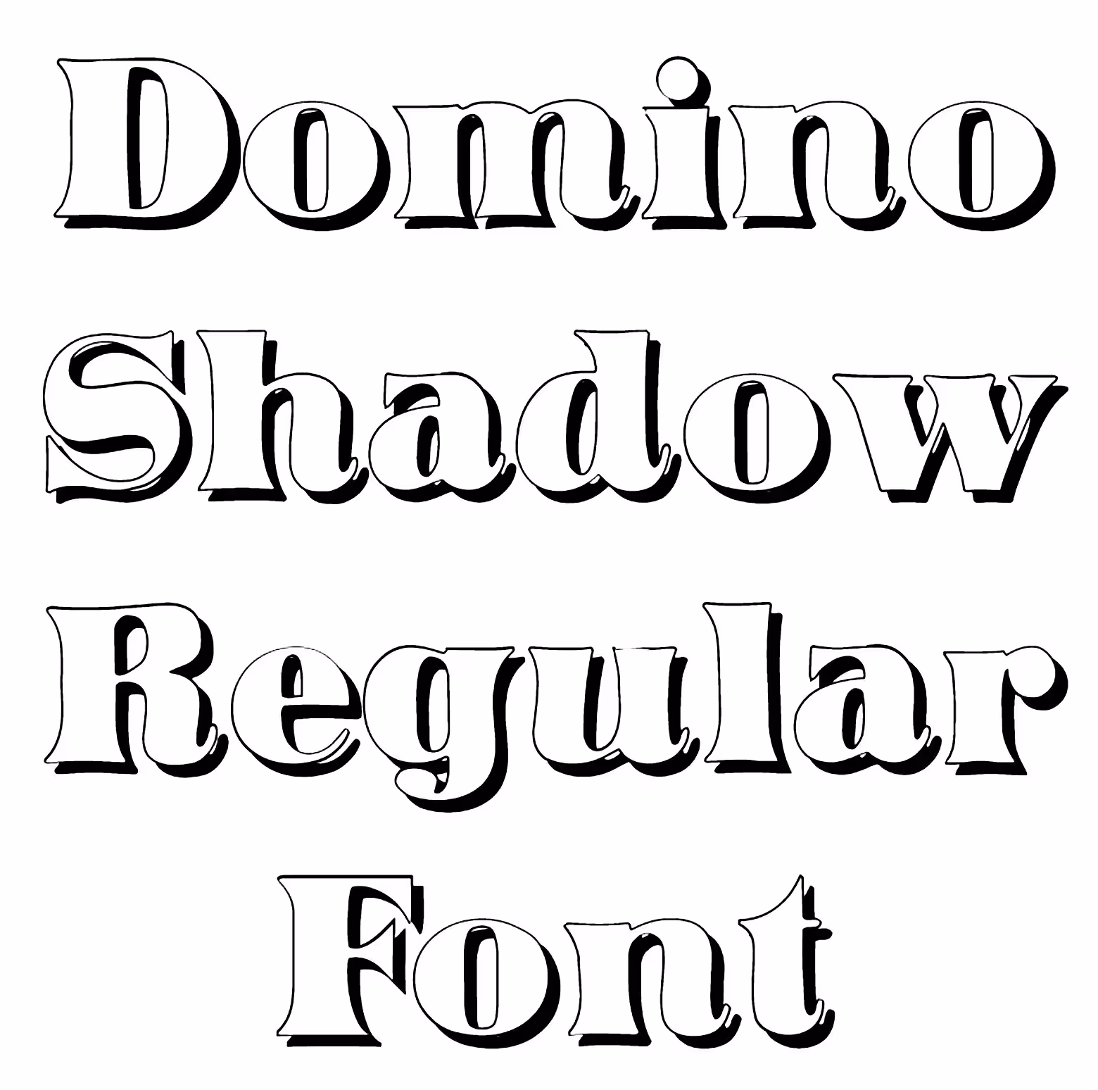Domino Shadow Regular Font