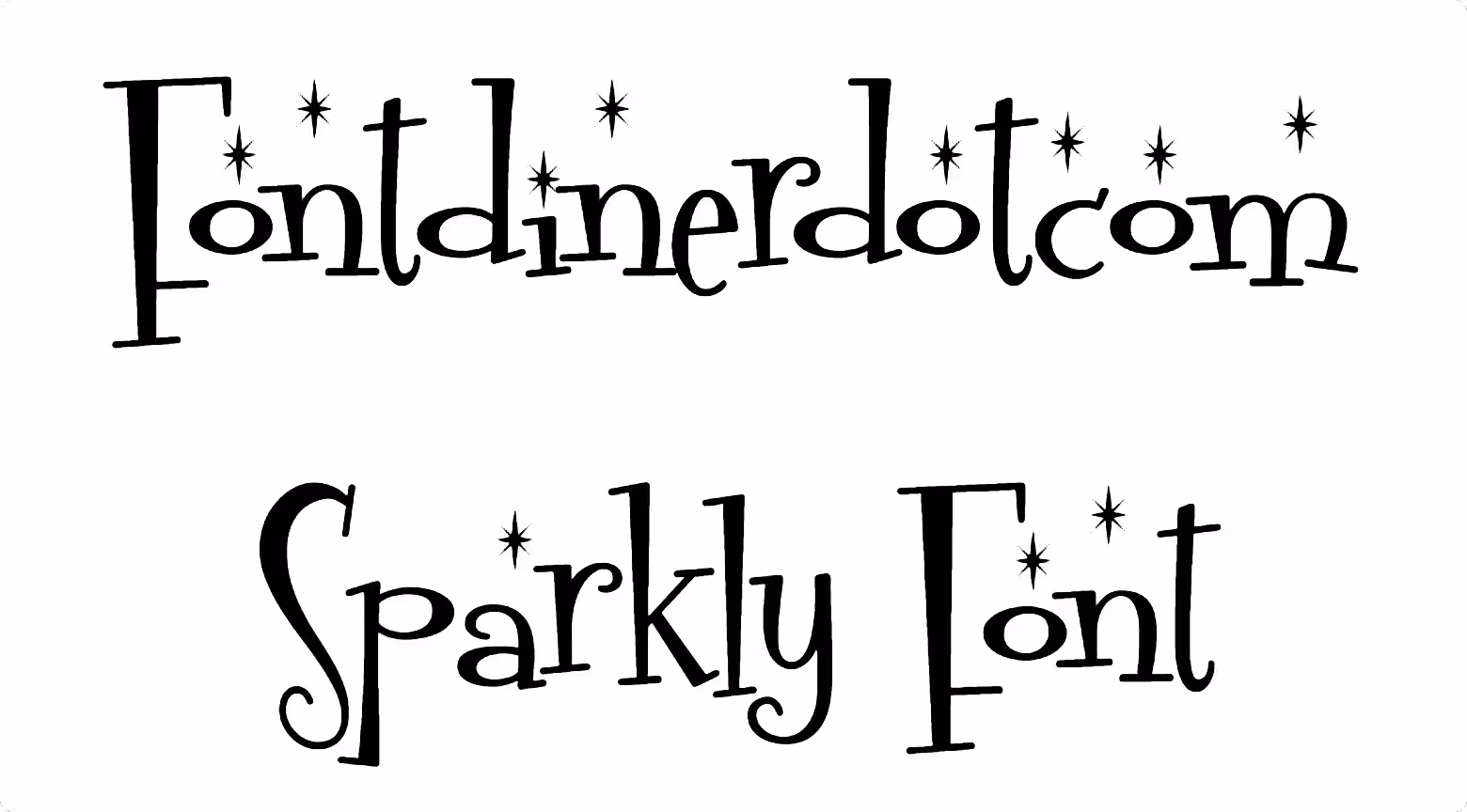 Fontdinerdotcom Sparkly Font