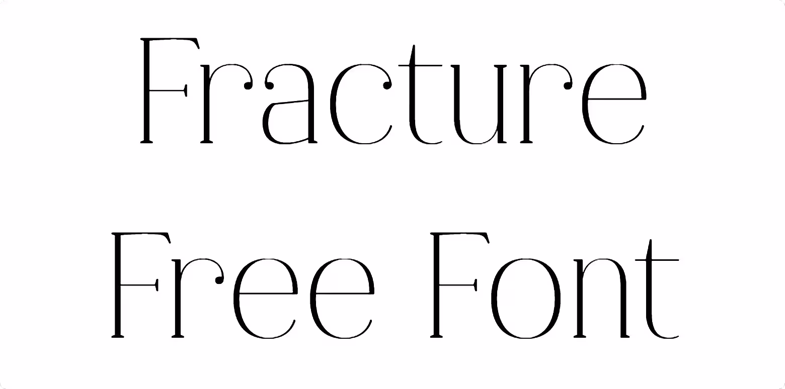 Fracture Free Font