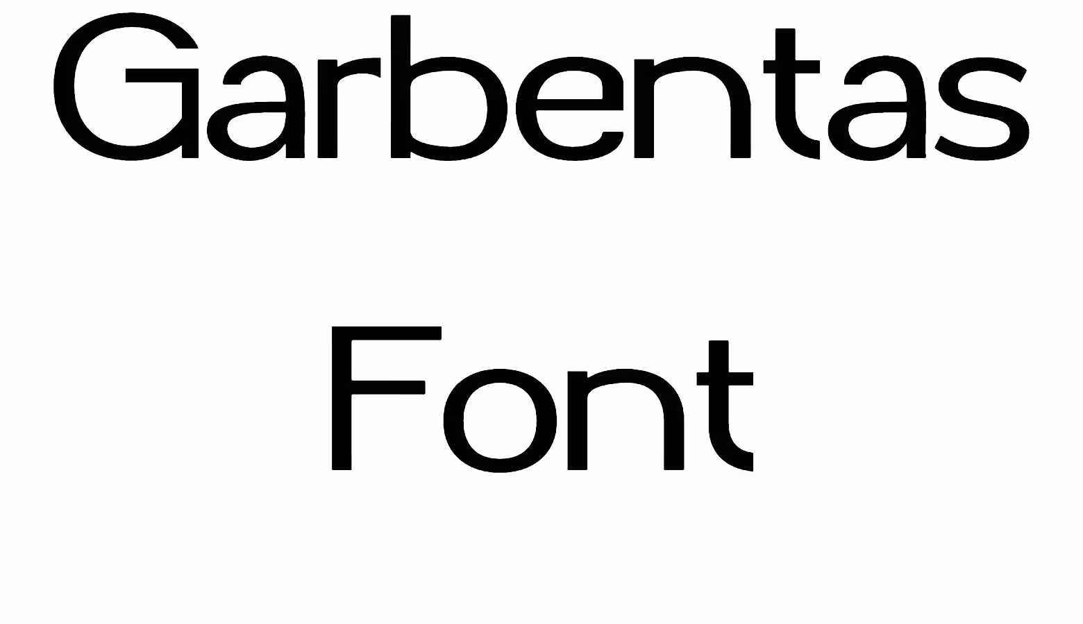 Garbentas Font