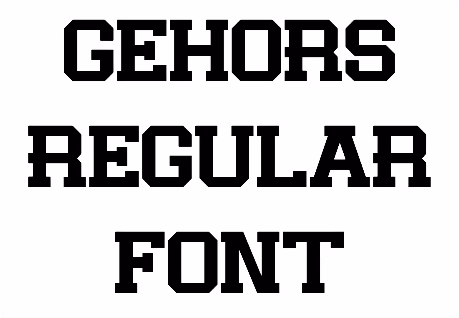 Gehors Regular Font
