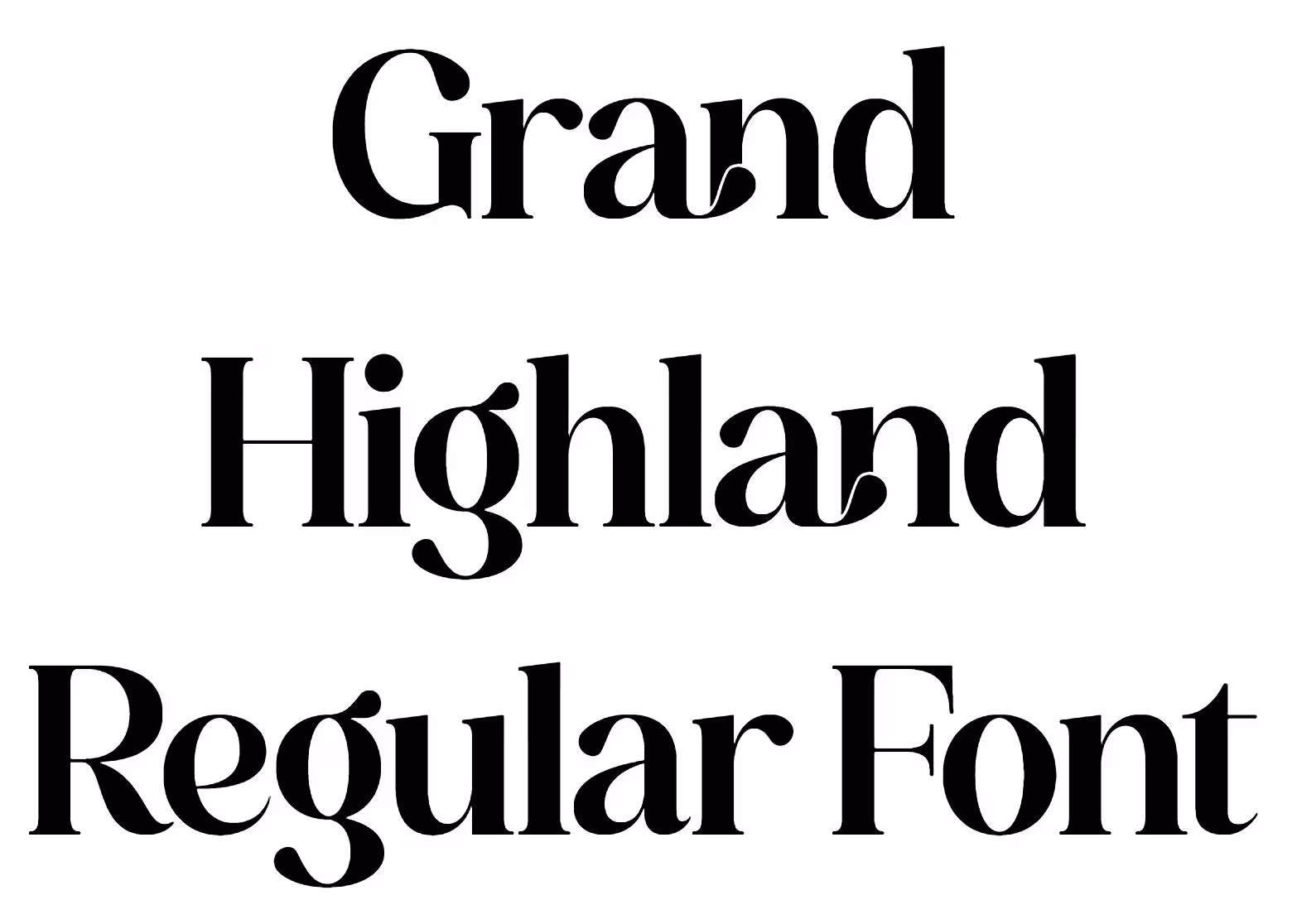 Grand Highland Regular Font
