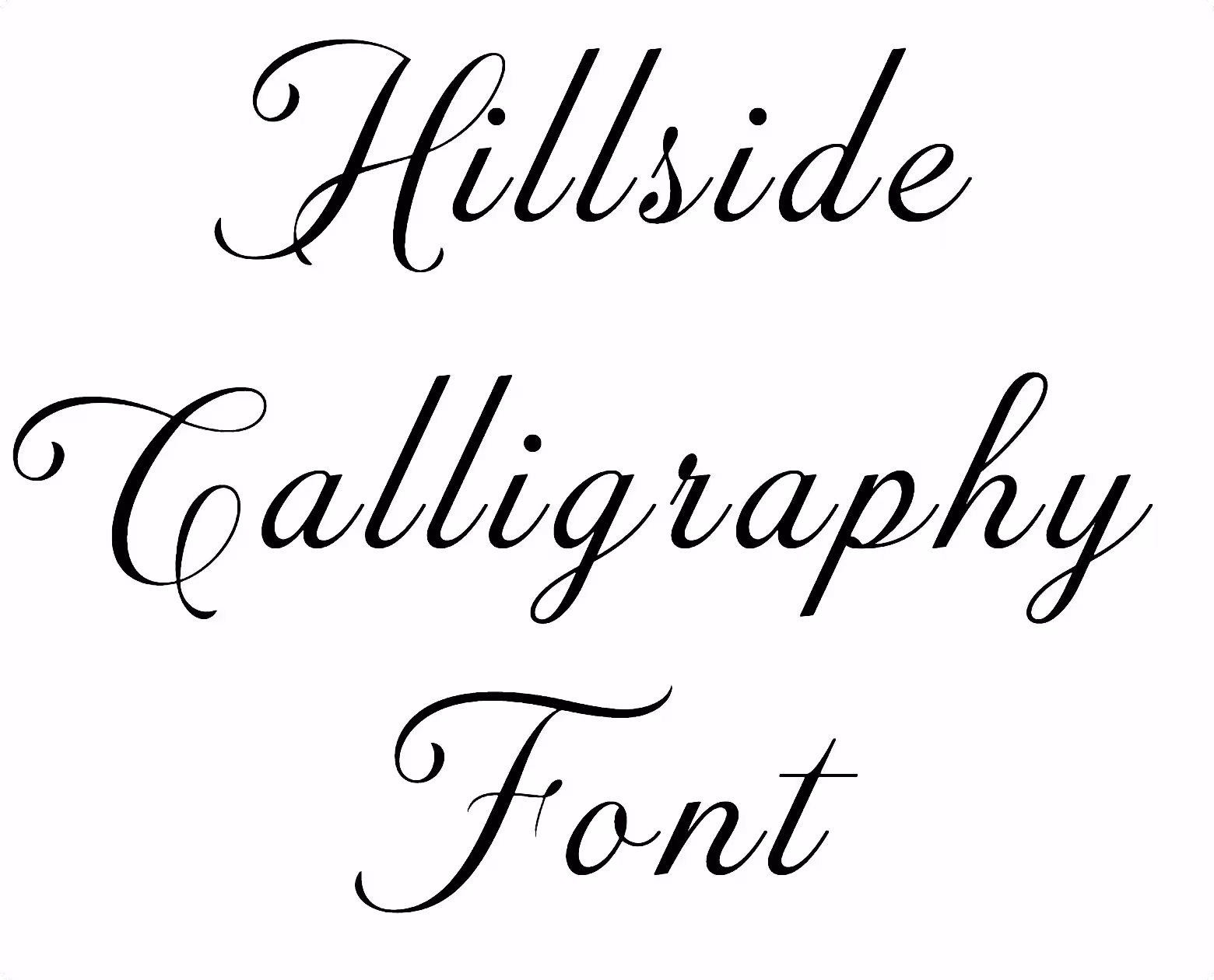 Hillside Calligraphy Font