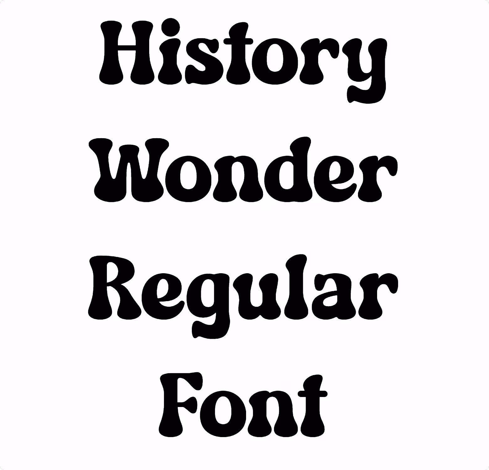 History Wonder Regular Font