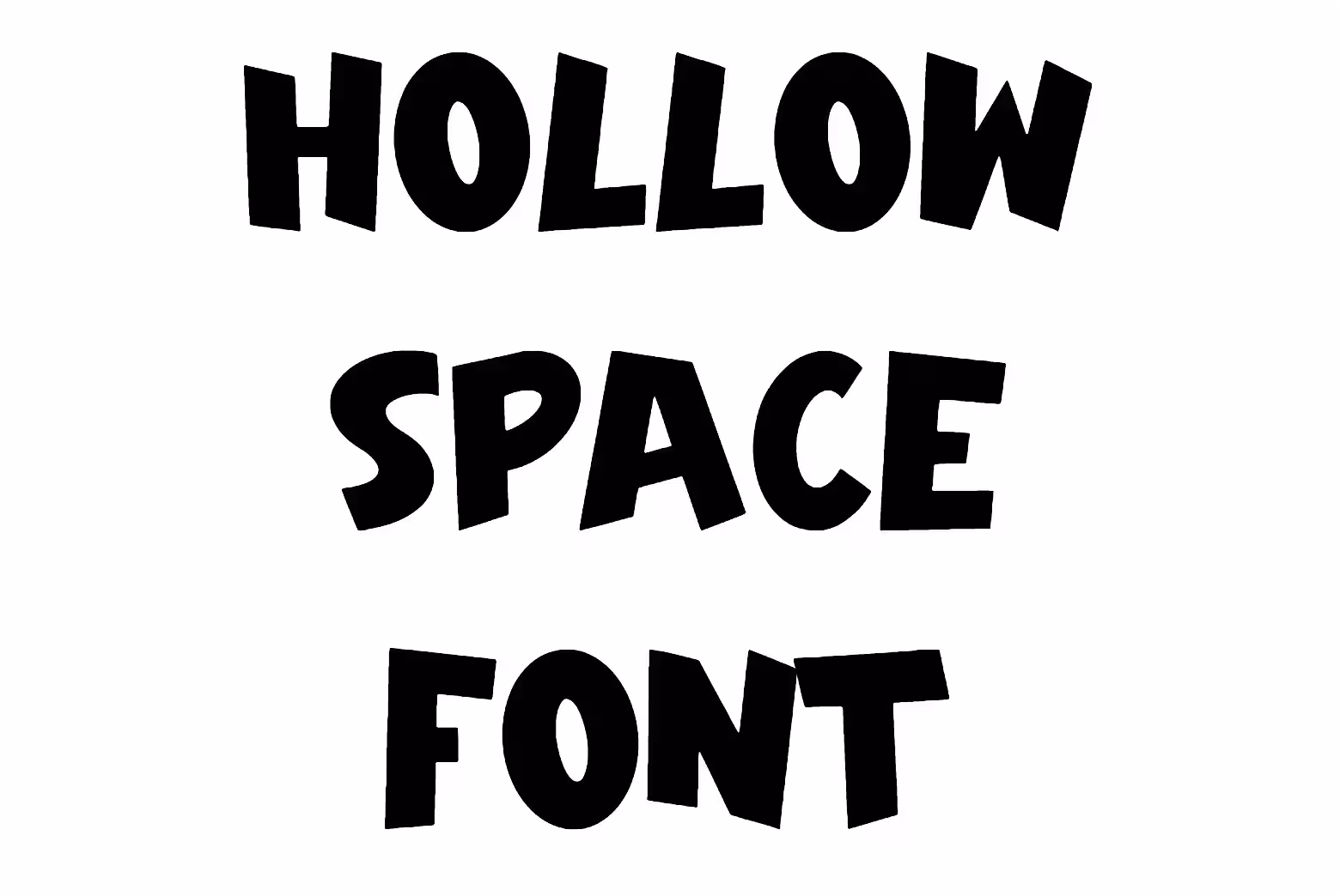 Hollow Space Font