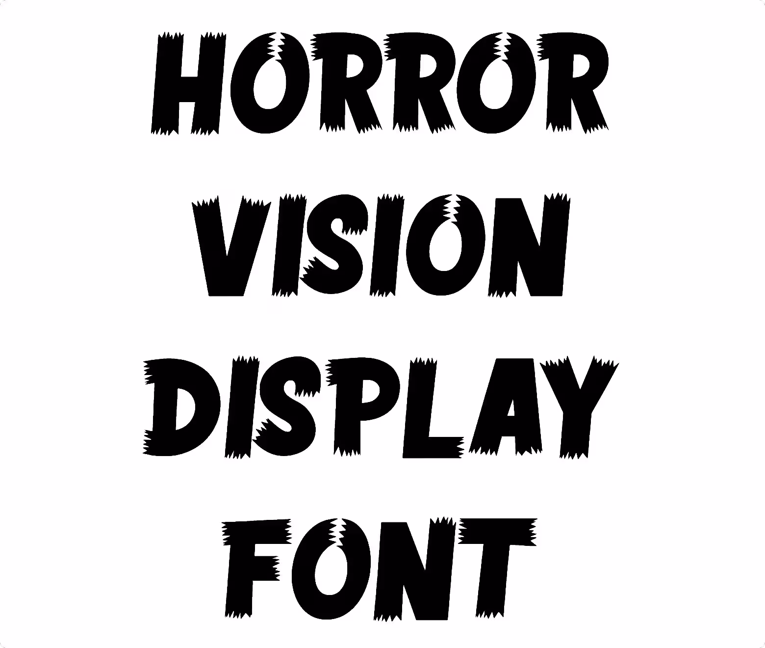 Horror Vision Display Font