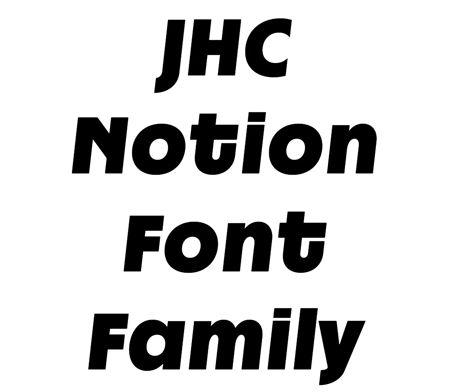 JHC Notion Font Family