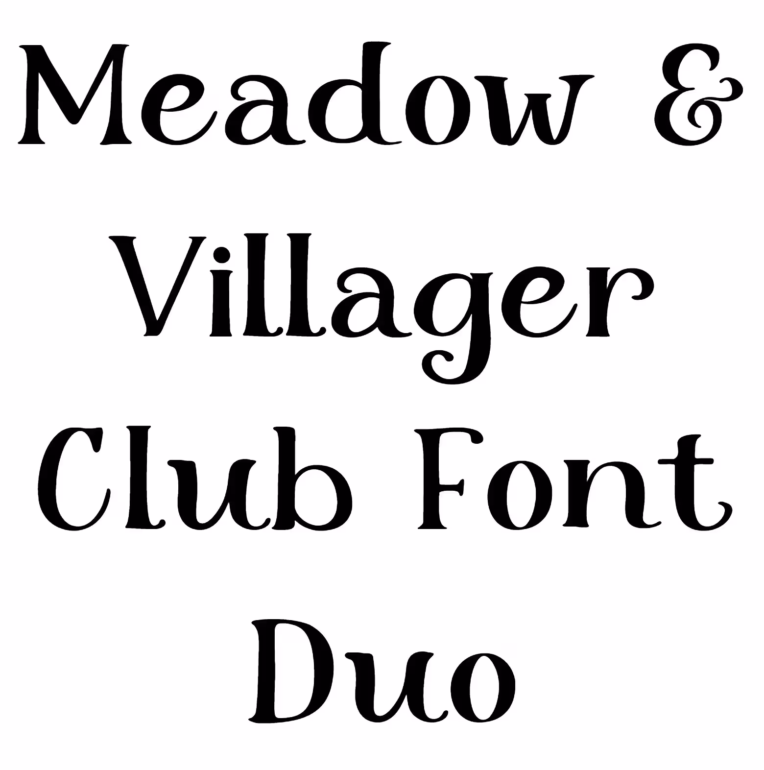 Meadow & Villager Club Font Duo