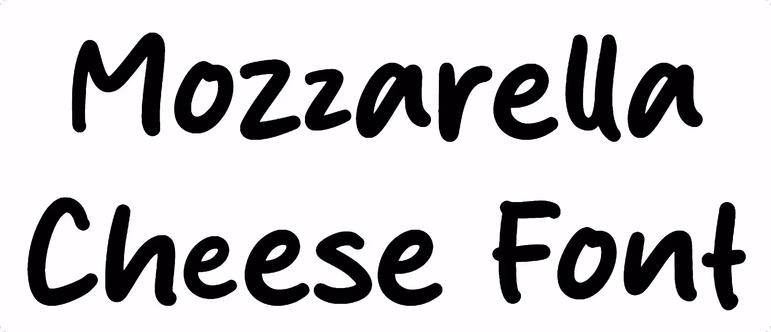 Mozzarella Cheese Font