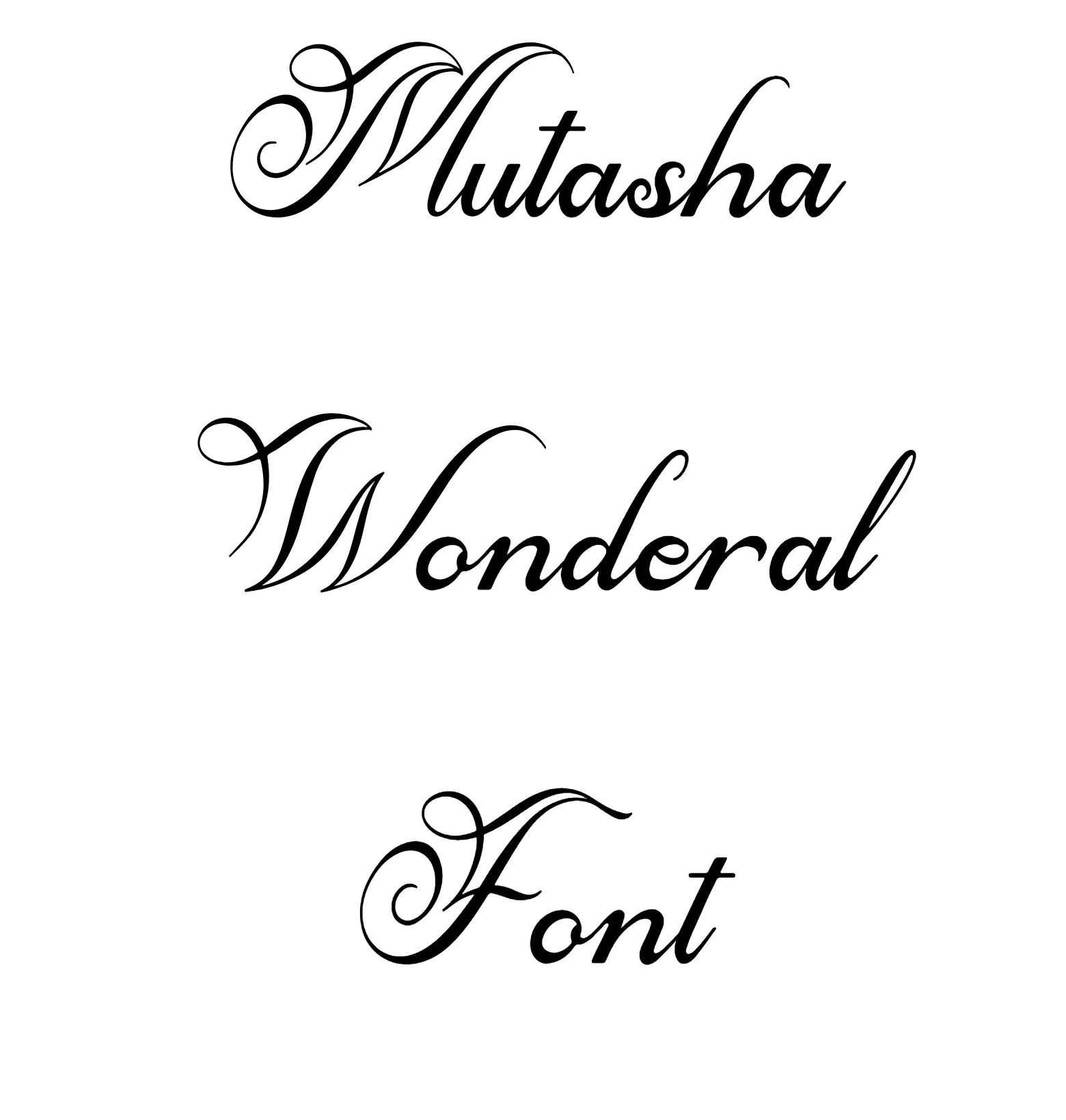 Mutasha Wonderal Font