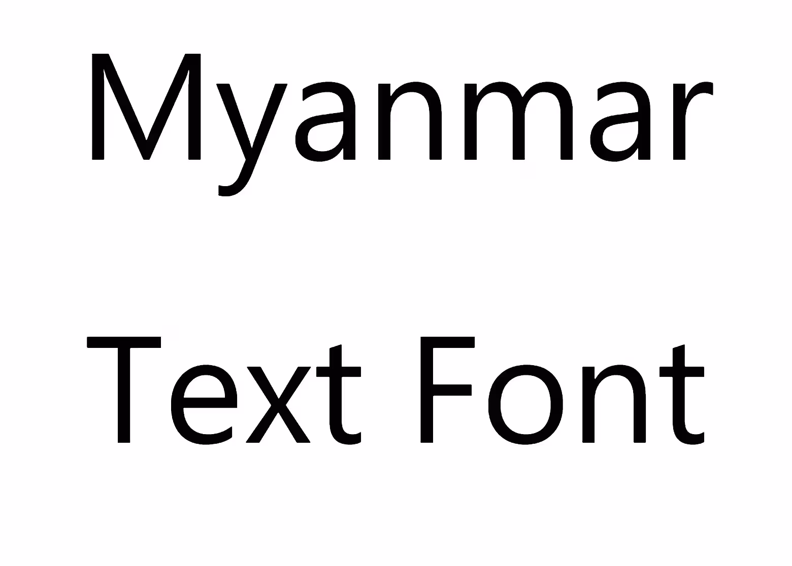 Myanmar Text Font