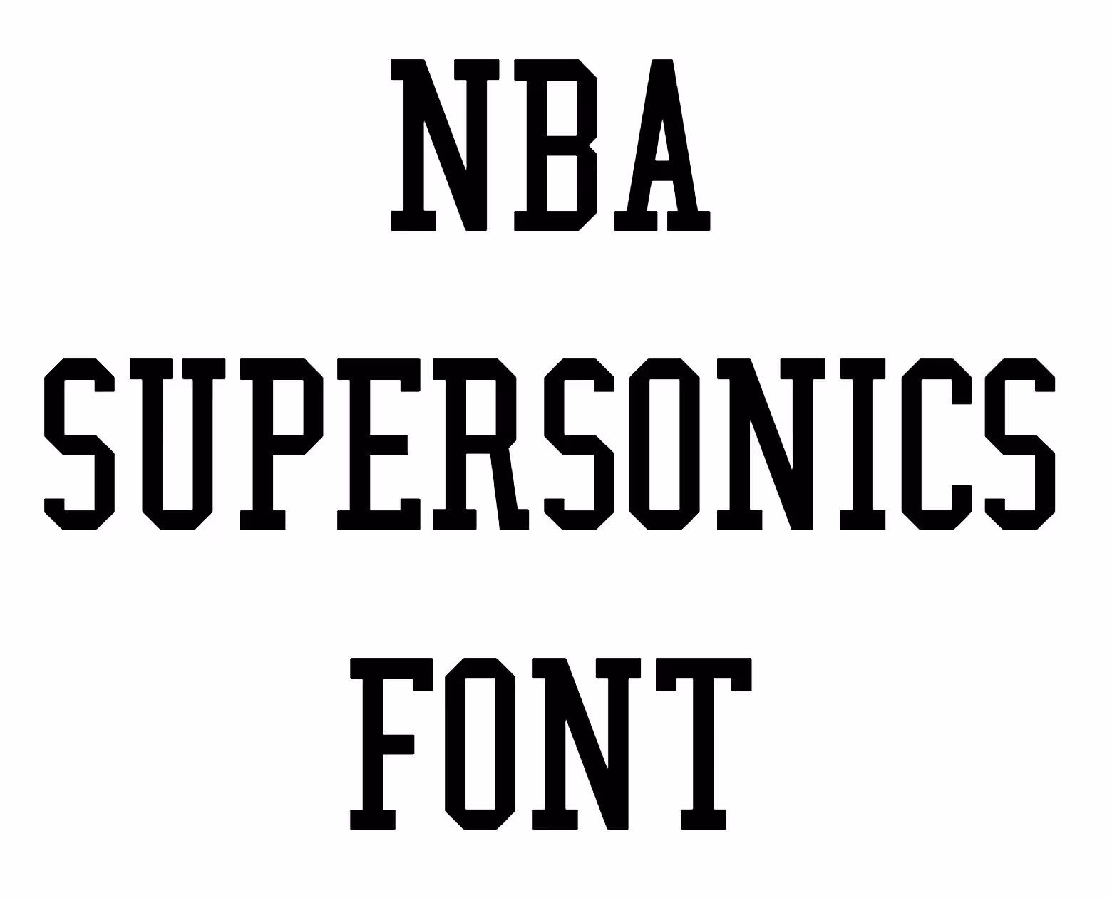 NBA SuperSonics Font