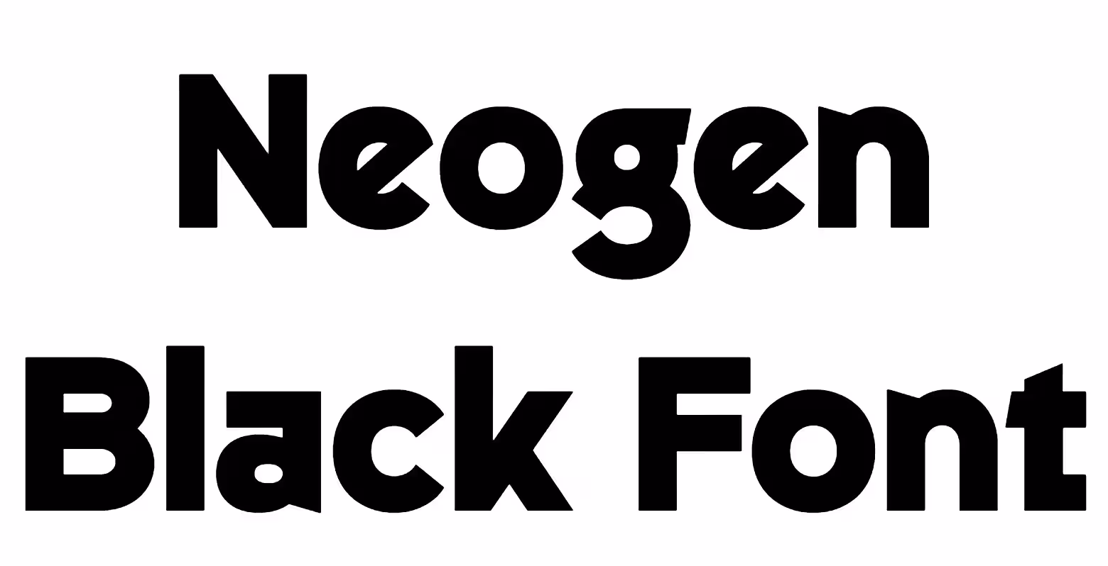 Neogen Black Font
