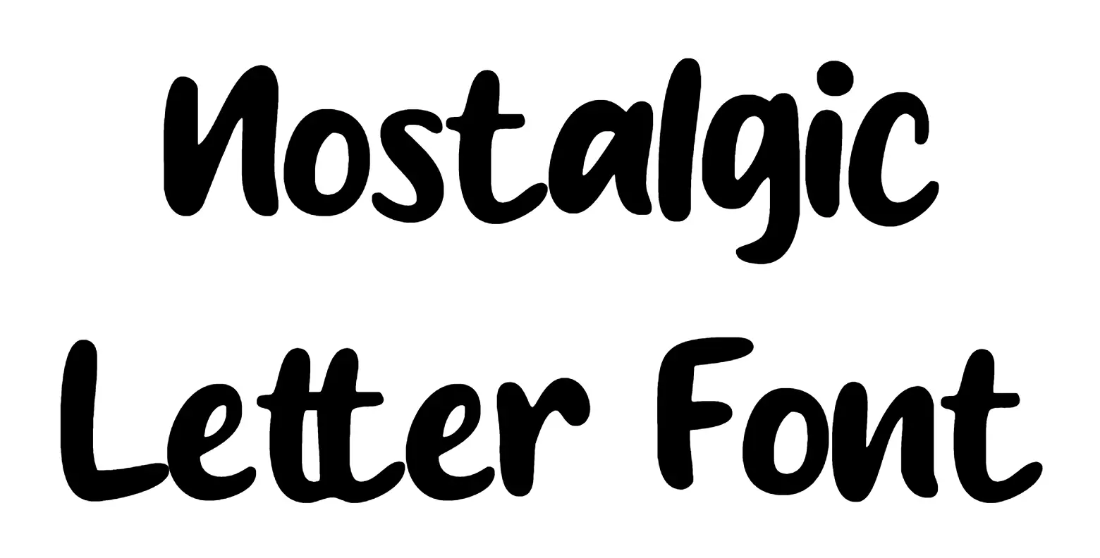 Nostalgic Letter Font