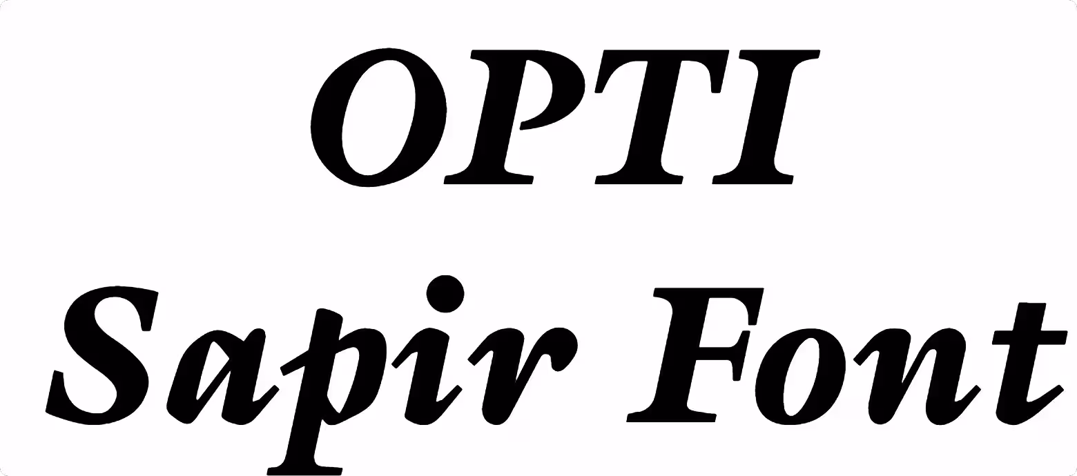 OPTI Sapir Font