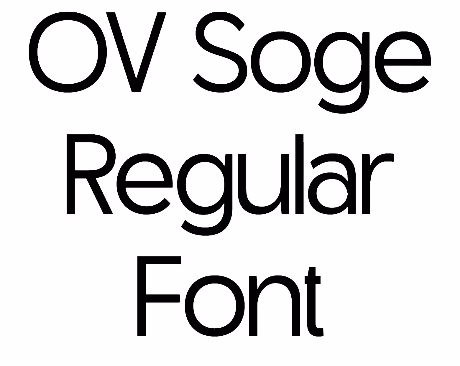 OV Soge Regular Font