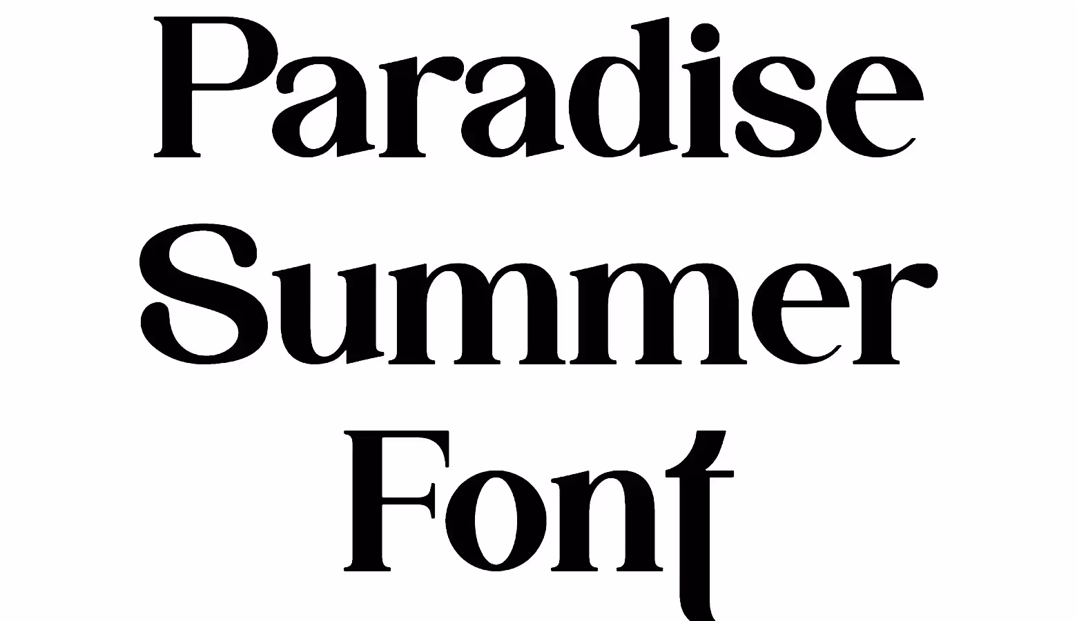 Paradise Summer Font