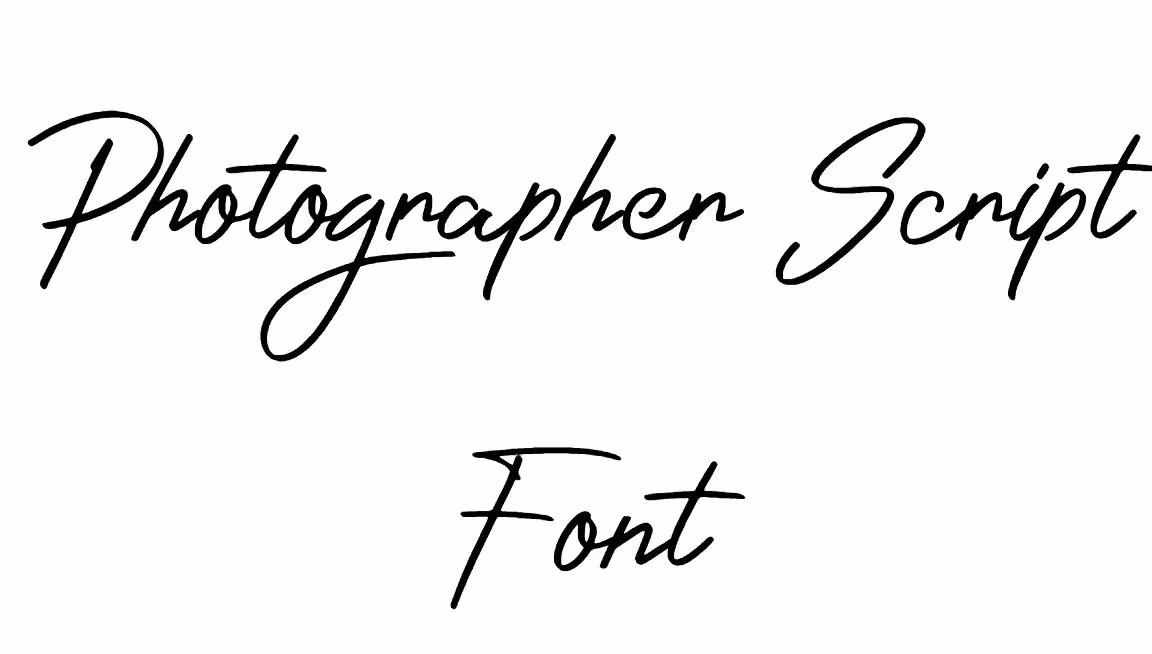 Photographer Script Font
