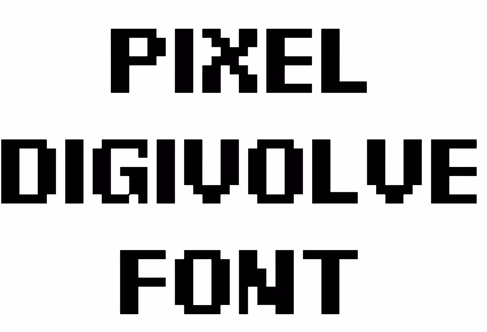 Pixel Digivolve Font