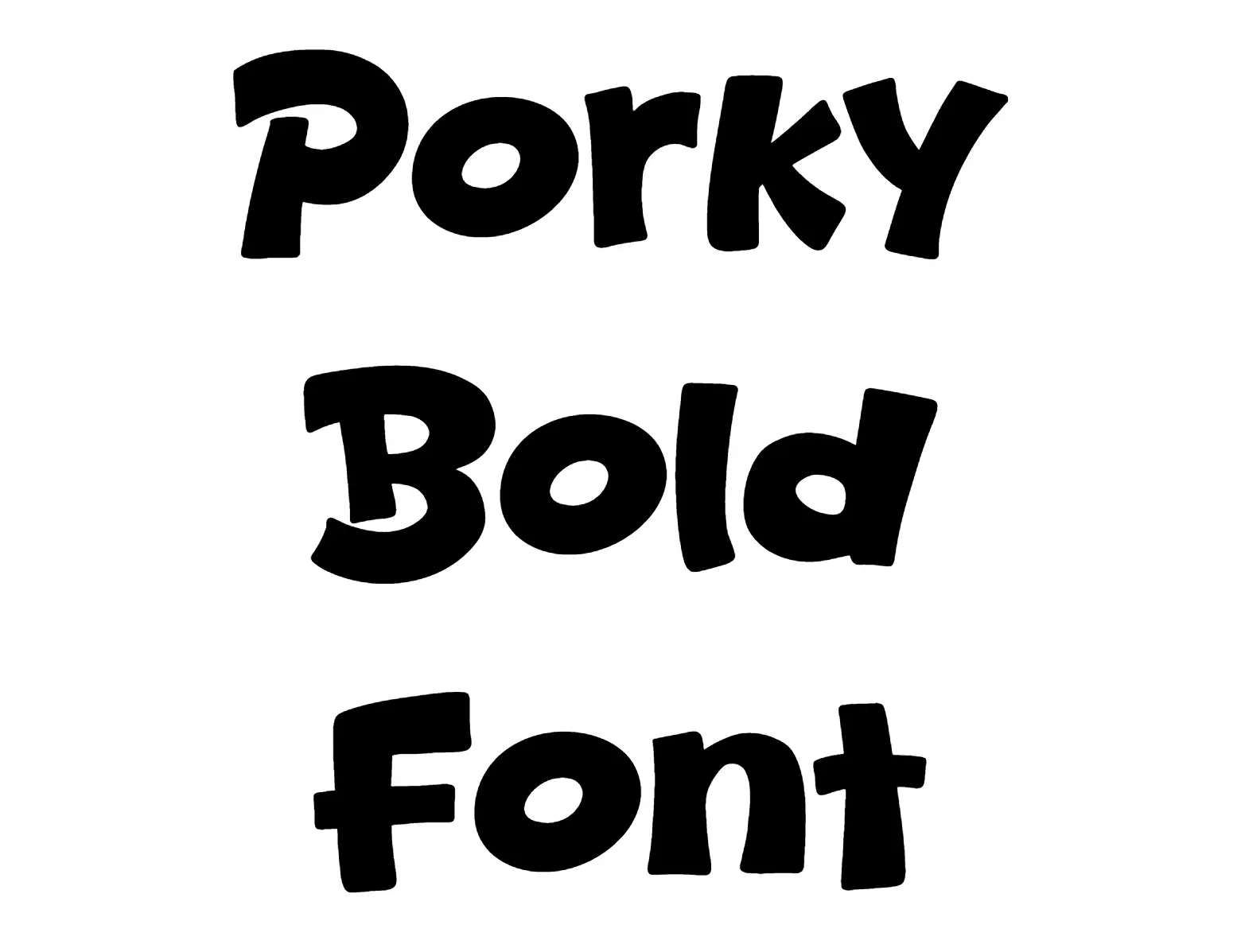 Porky Bold Font