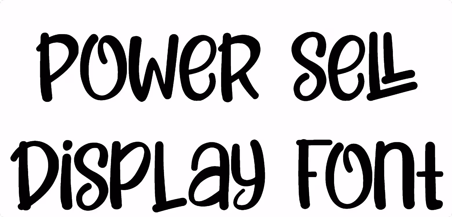 Power Sell Display Font