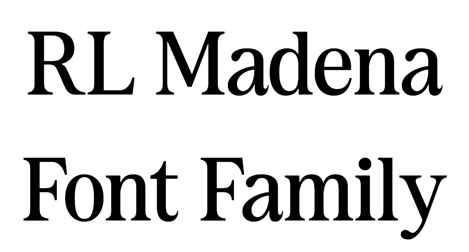 RL Madena Font Family