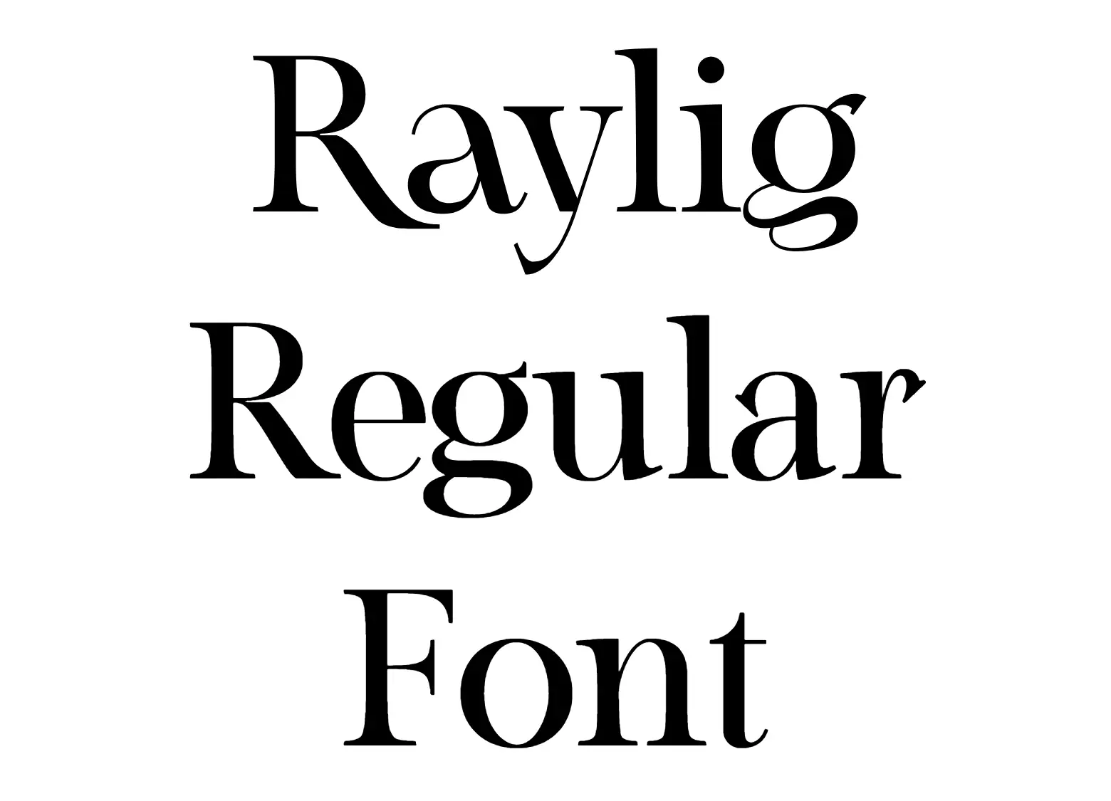 Raylig Regular Font