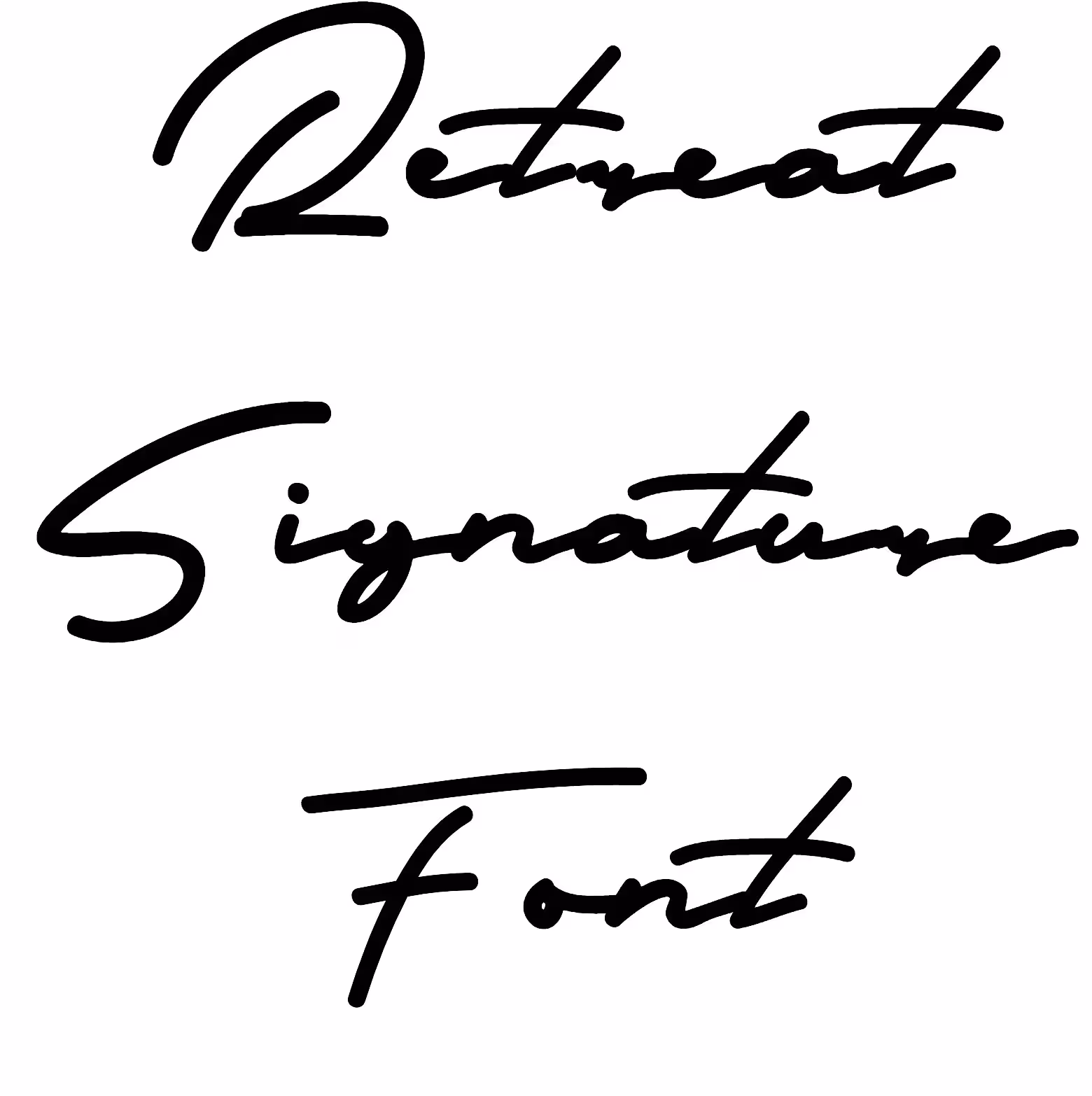 Retreat Signature Font