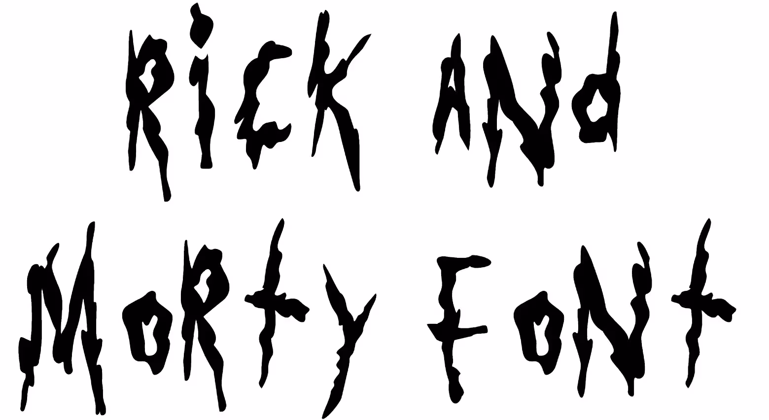 Rick and Morty Font