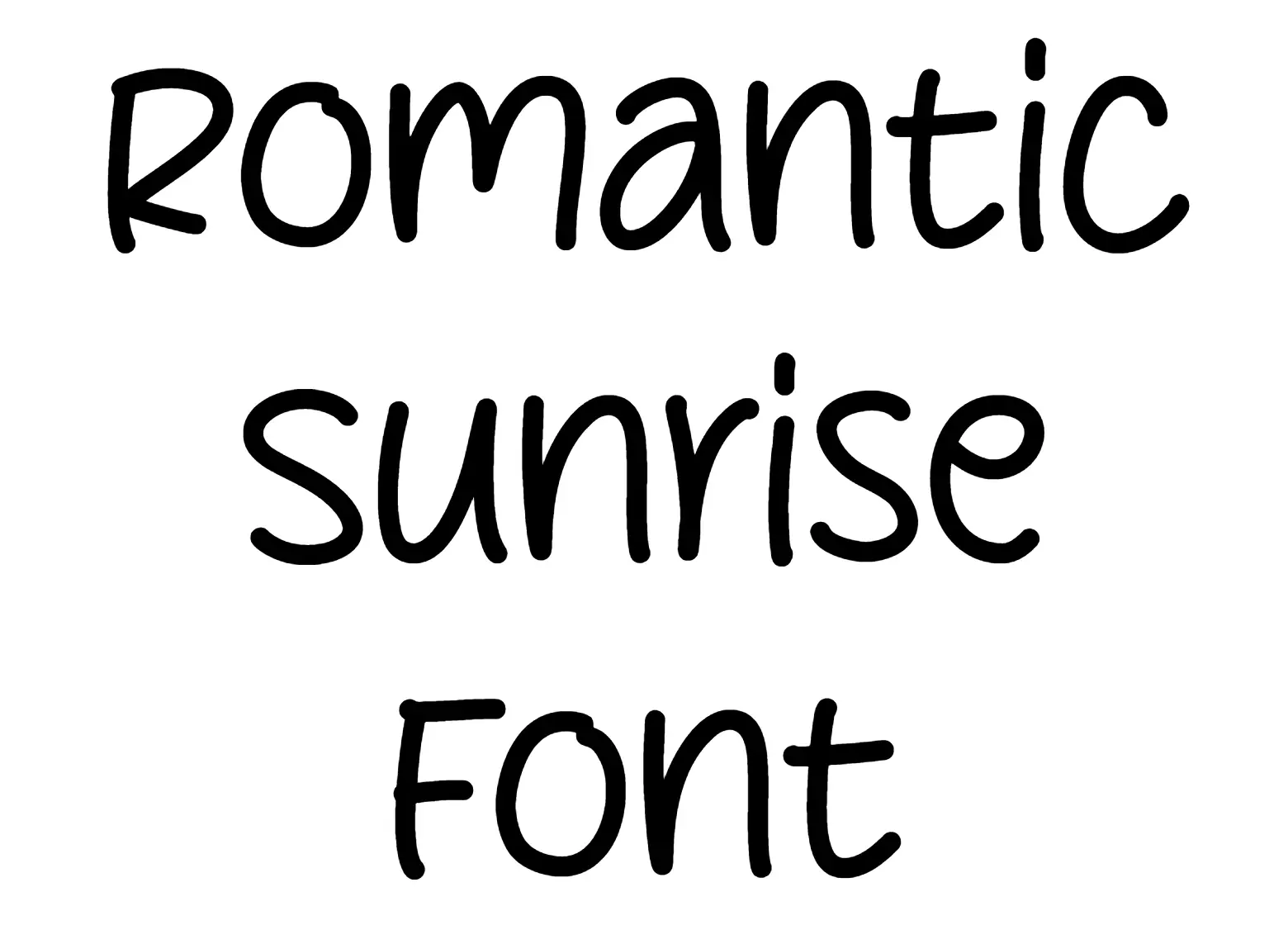 Romantic Sunrise Font