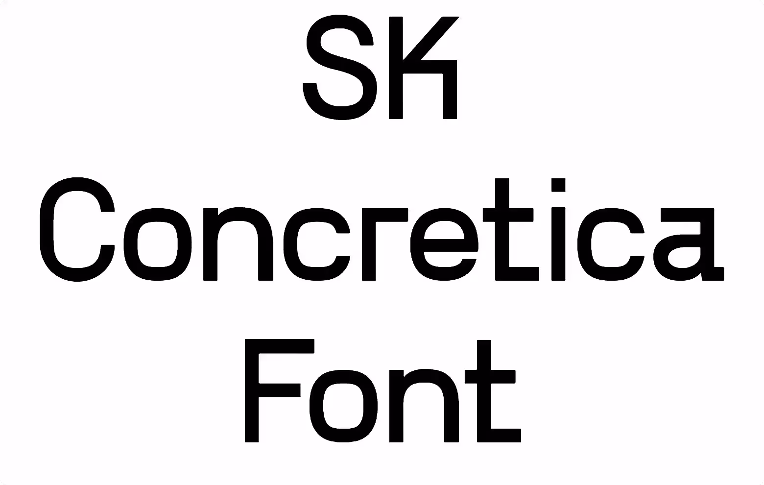 SK Concretica Font