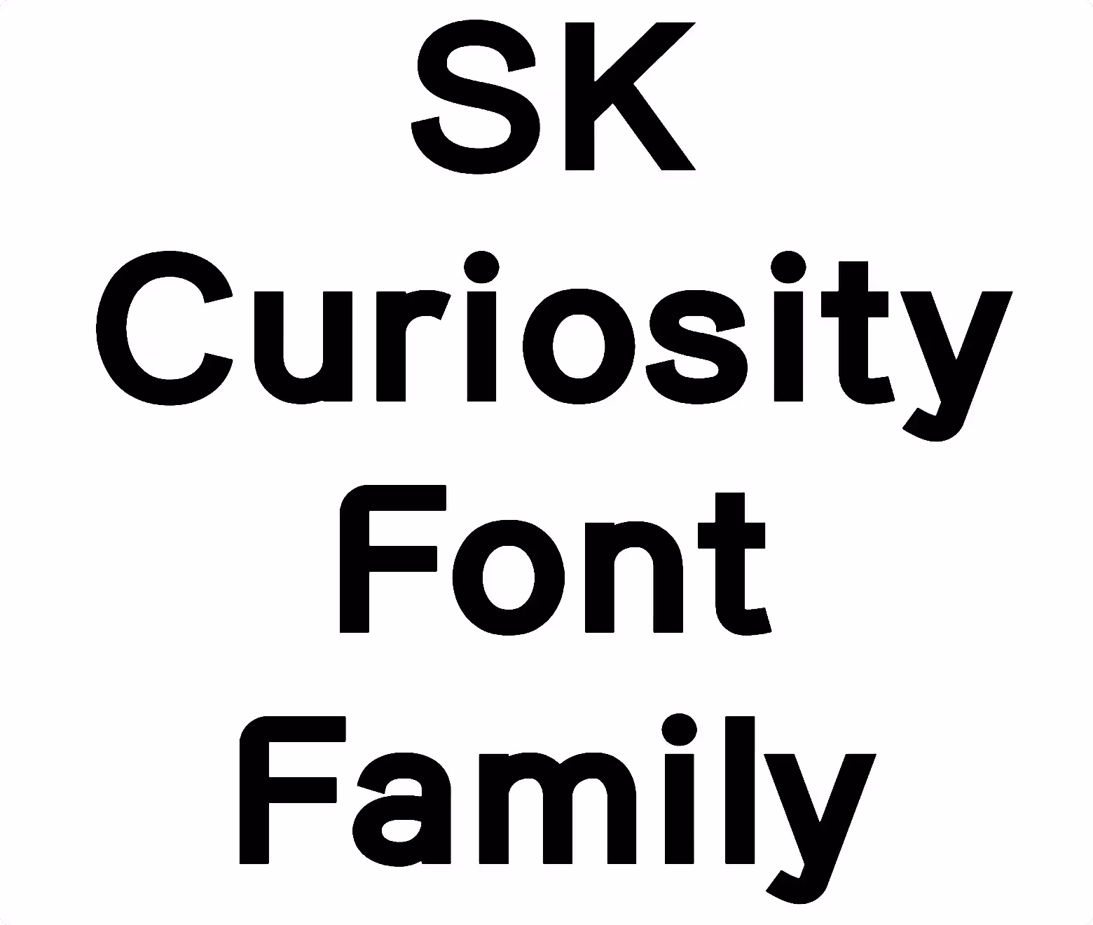 SK Curiosity Font Family