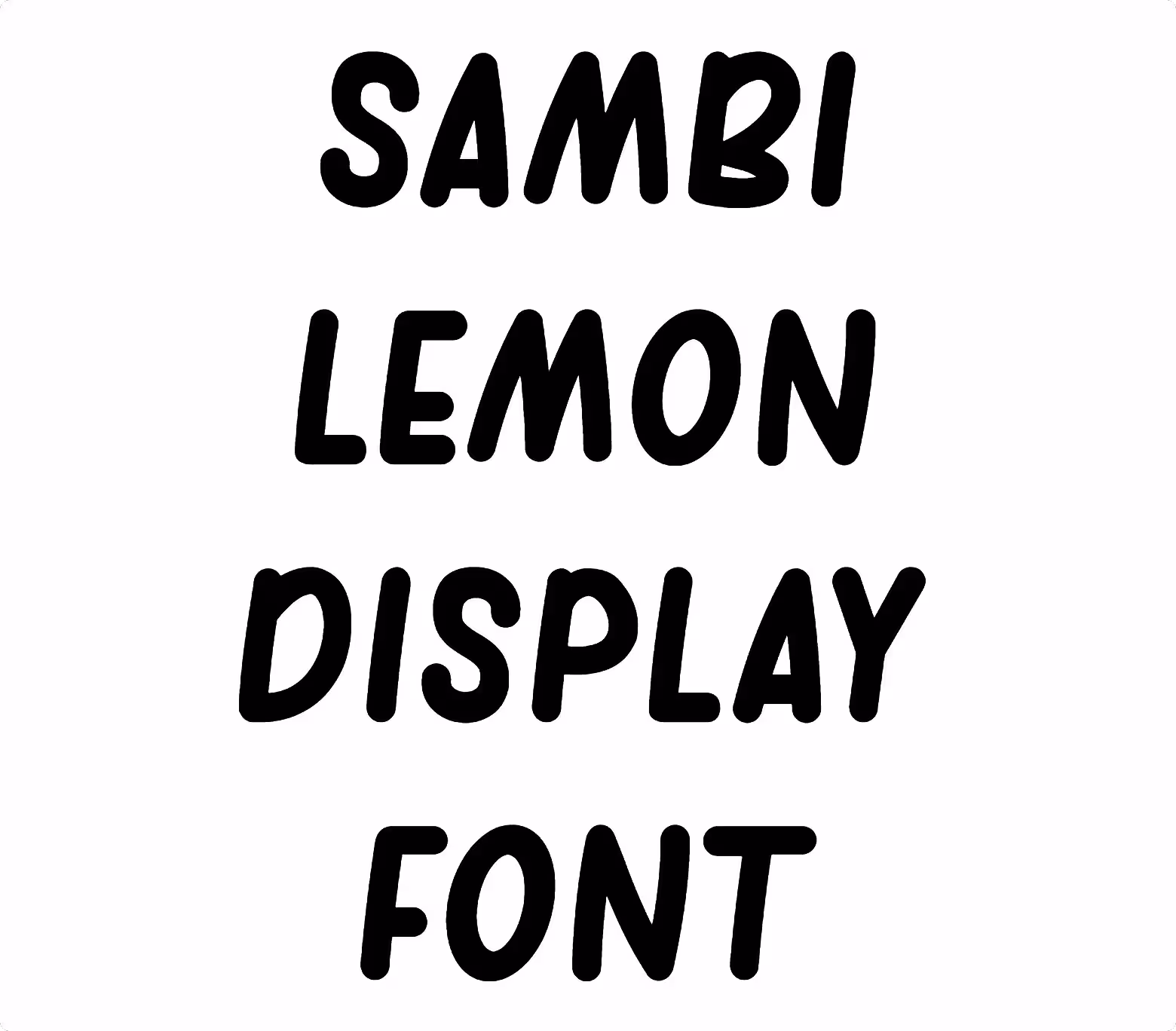 Sambi lemon Display Font