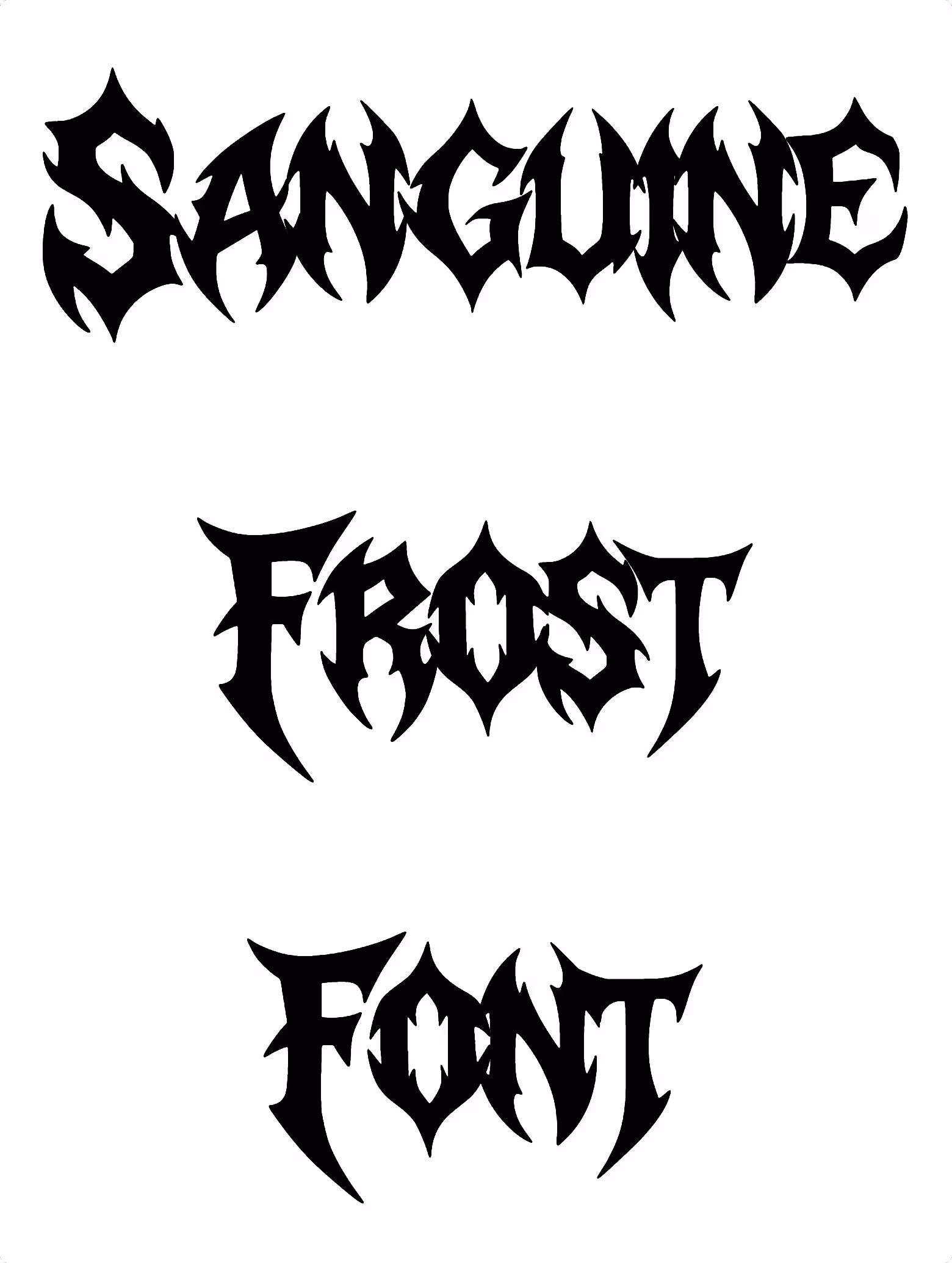 Sanguine Frost Font