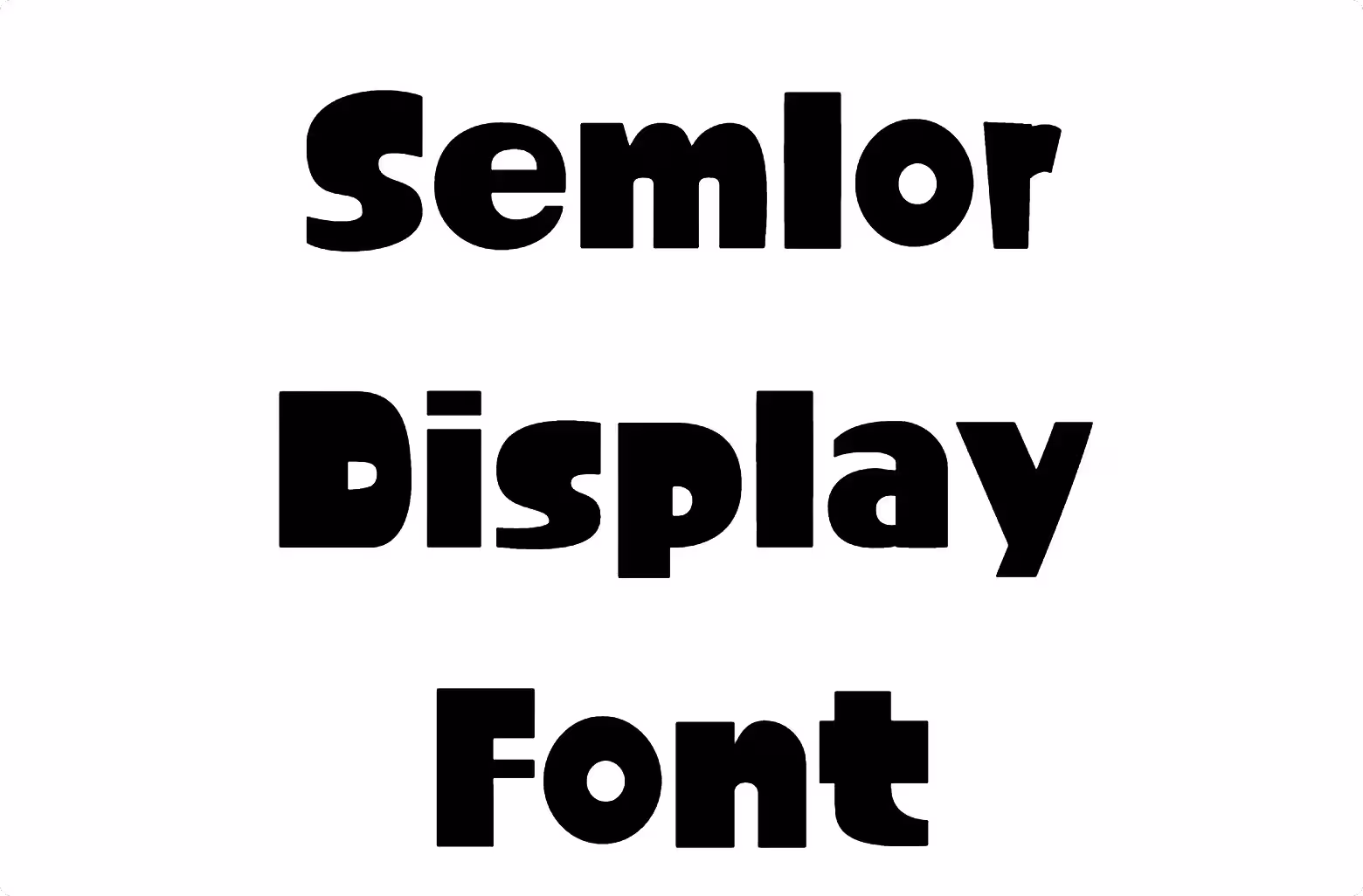 Semlor Display Font