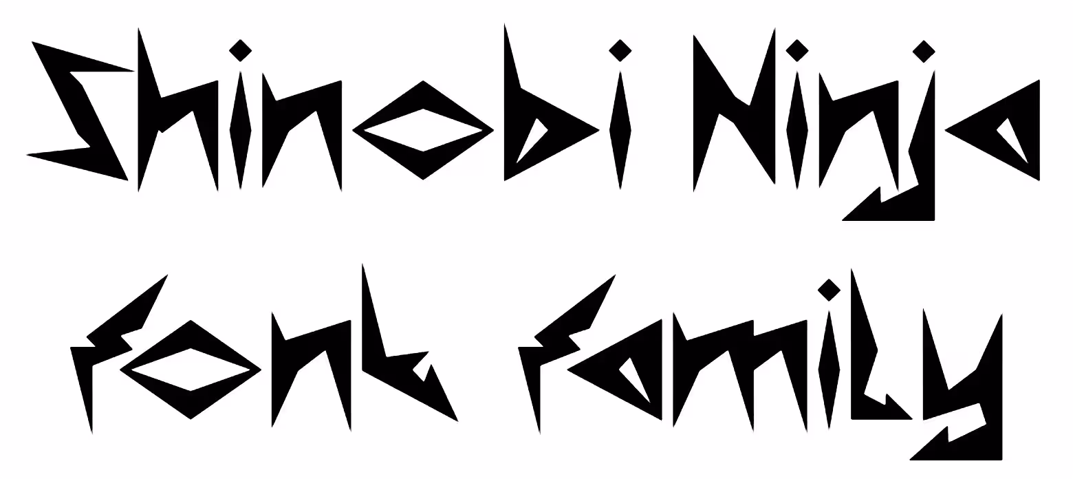 Shinobi Ninja Font Family