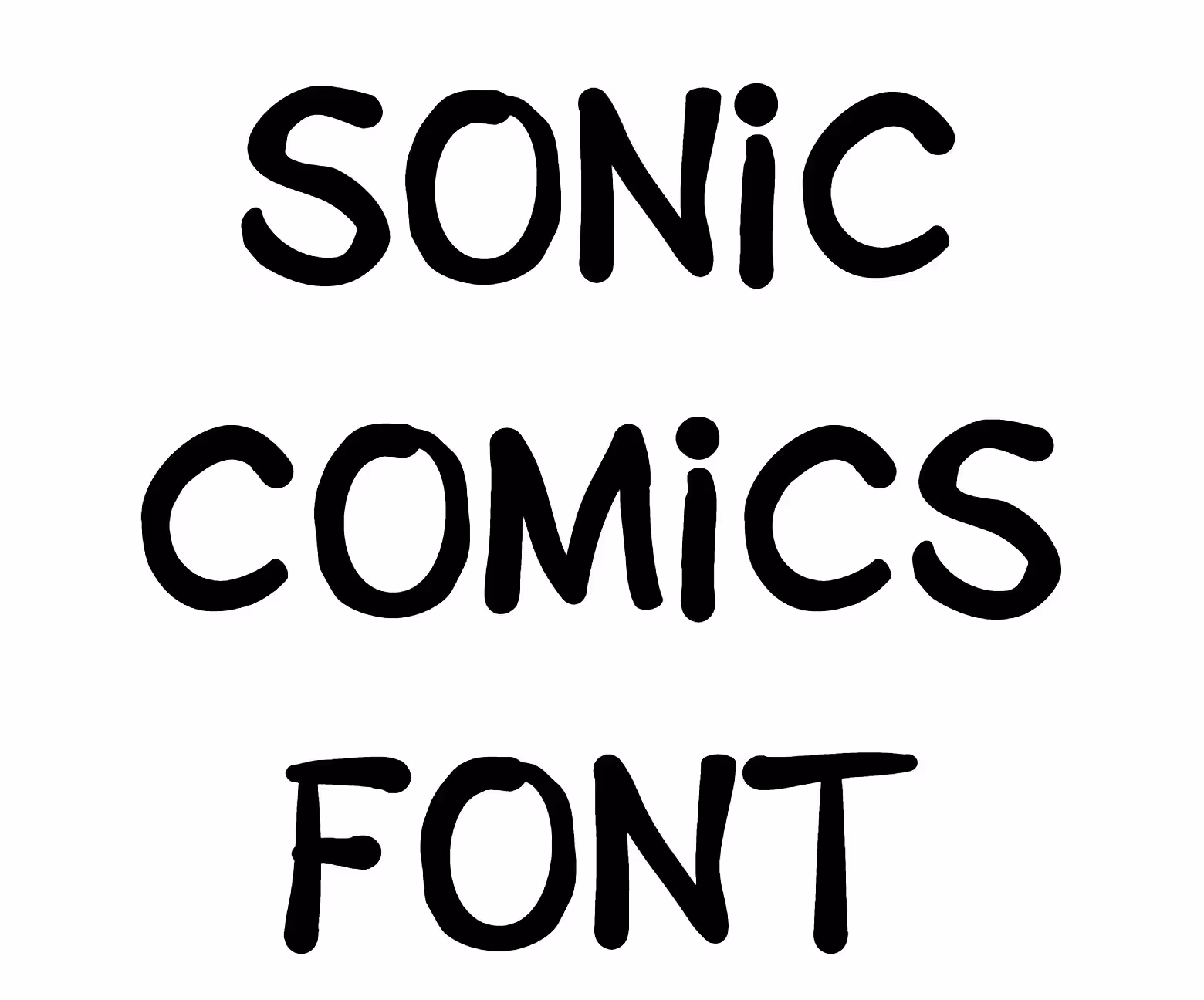 Sonic Comics Font