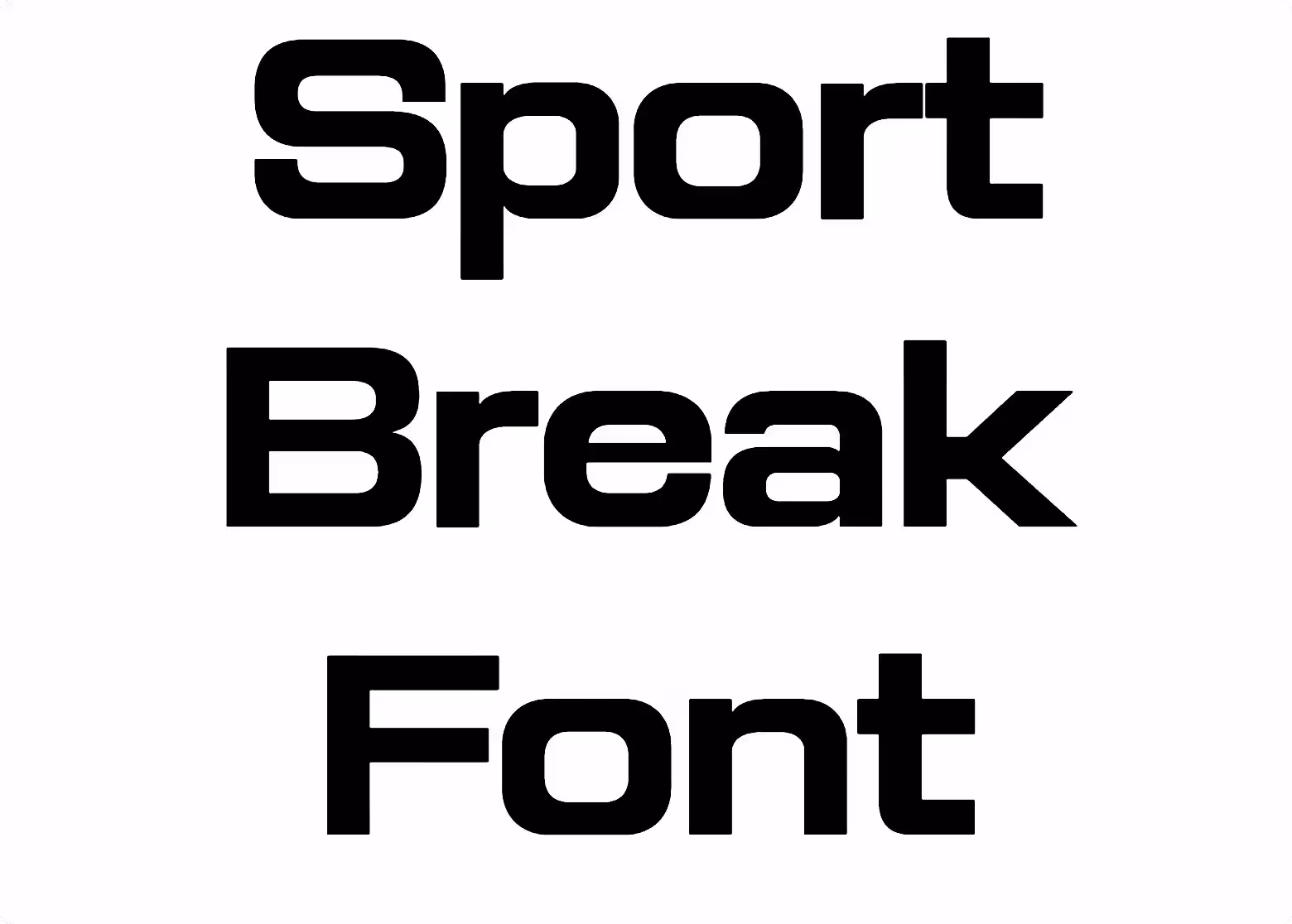 Sport Break Font