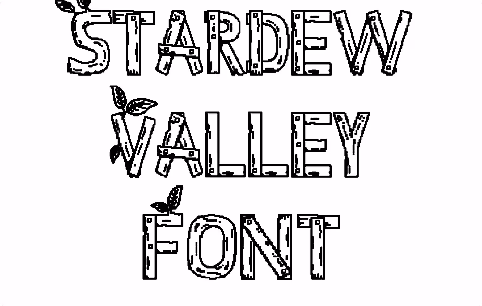 Stardew Valley Font