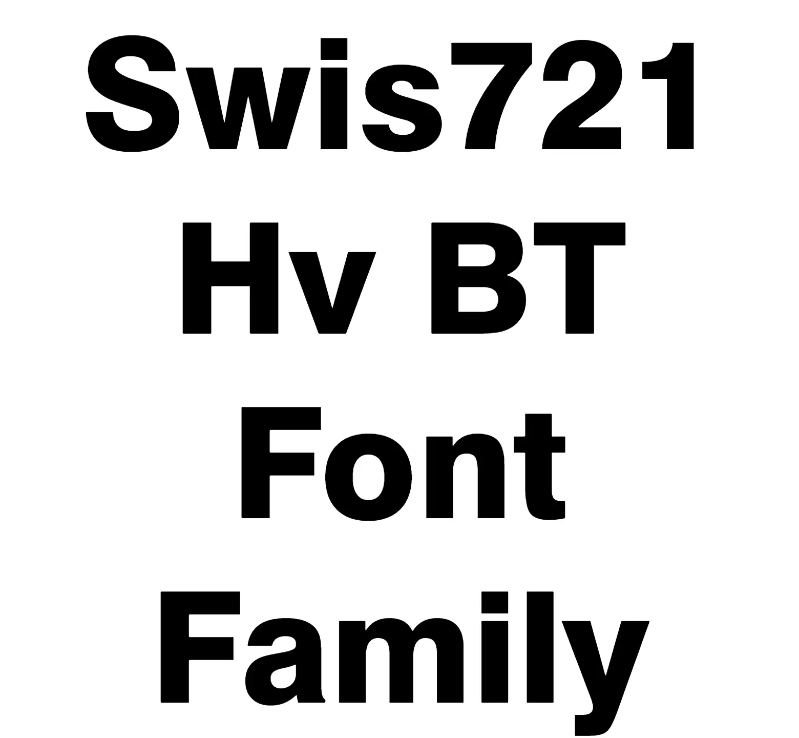 Swis721 Hv BT Font Family