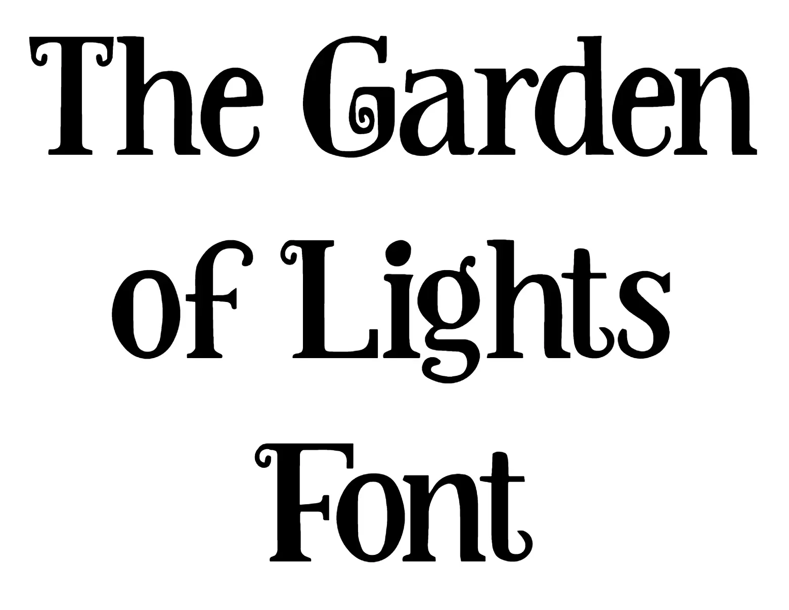 The Garden of Lights Font