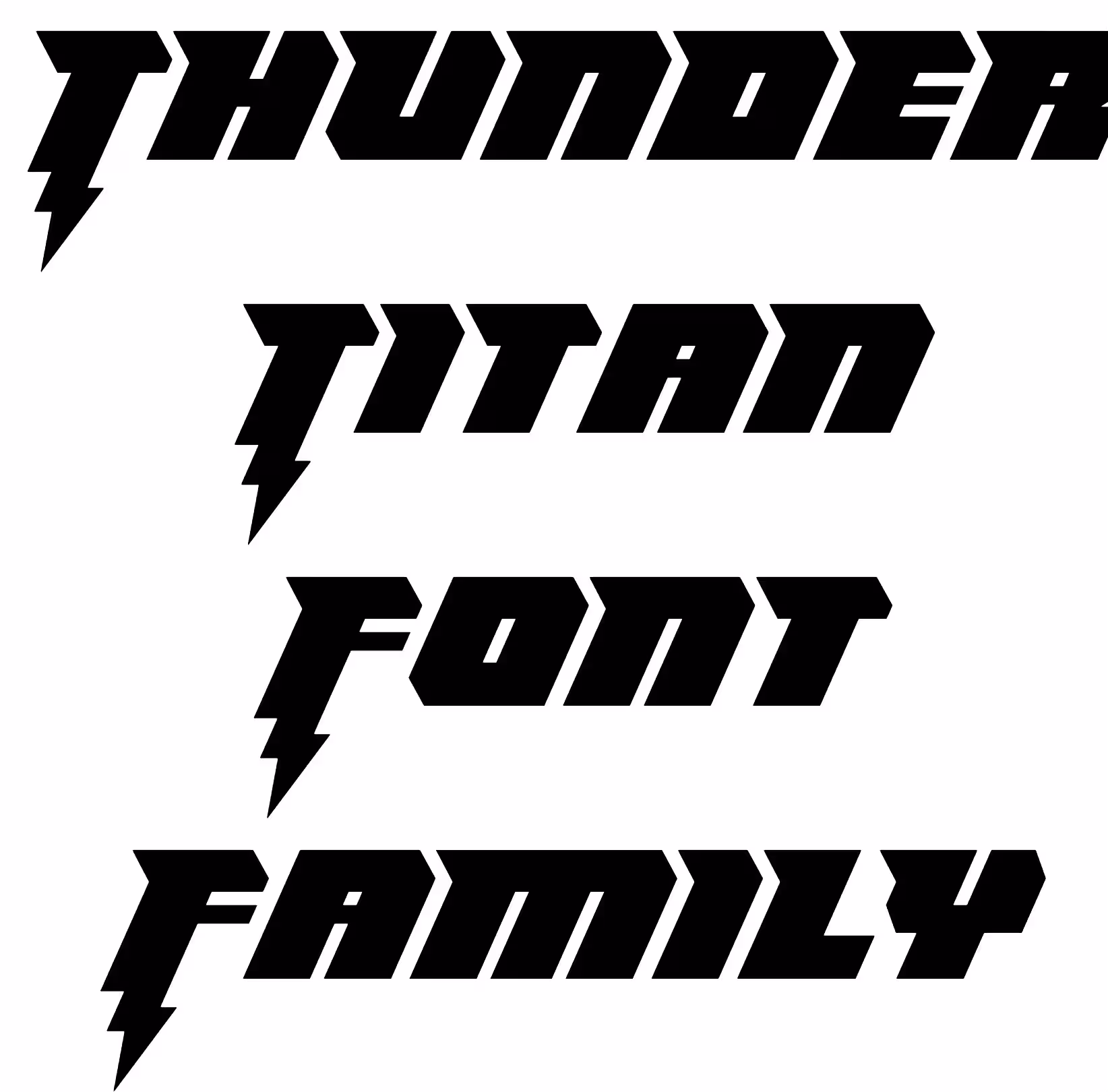 Thunder Titan Font Family