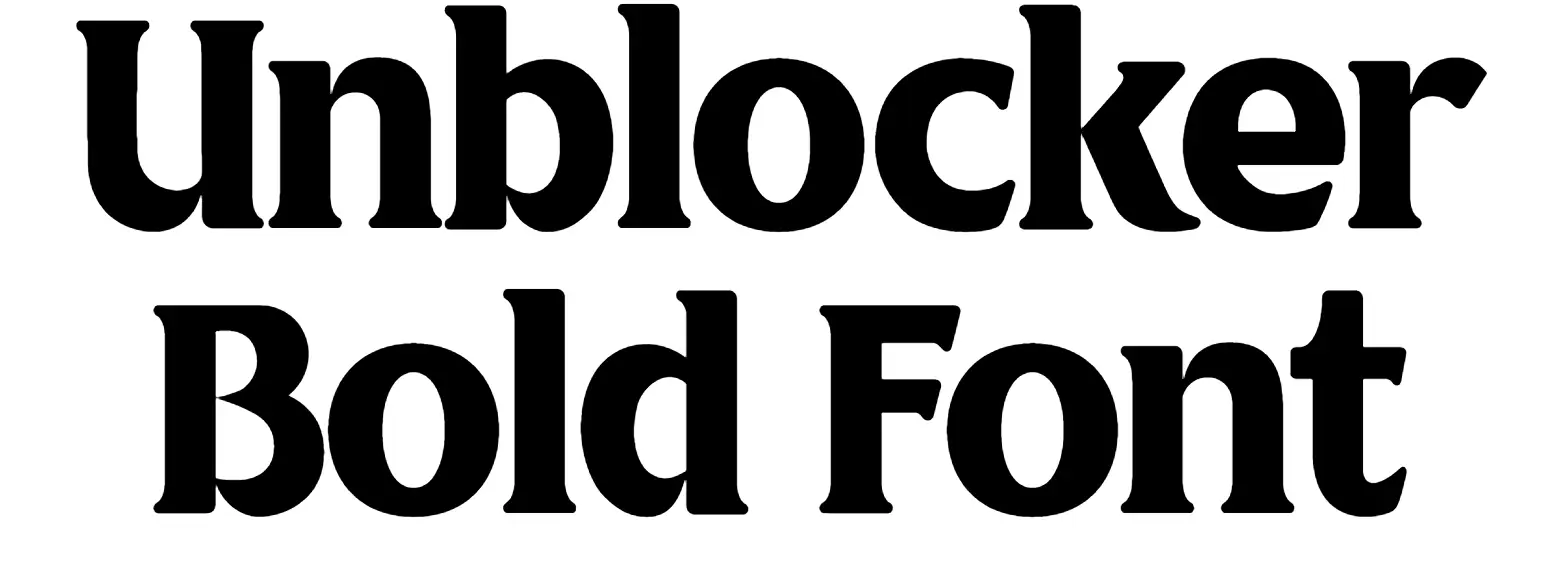 Unblocker Bold Font