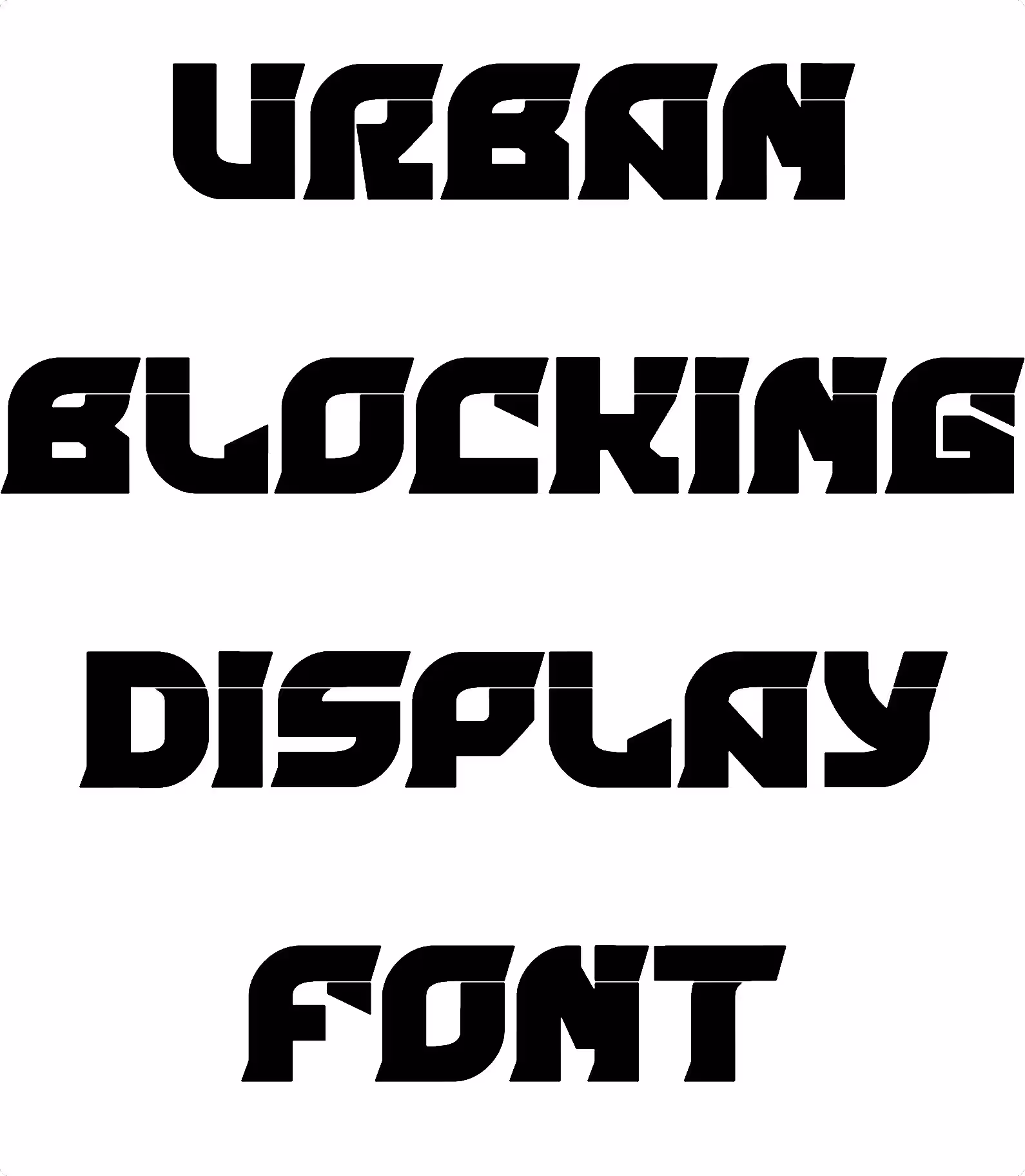 Urban Blocking Display Font